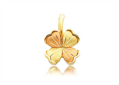 Two Tone Plated Flower Pendant